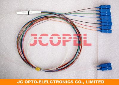 China Fiber Splitting CATV Optical Spliter 1X8 Low Insertion Loss PKC Splitters for sale