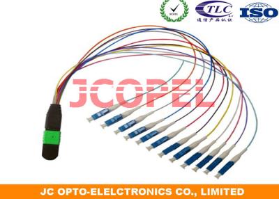 China MPO - Einmodenfaser-optisches Kabel des LC-/UPC-Faser-Optikverbindungskabel-12C 0.9mm zu verkaufen