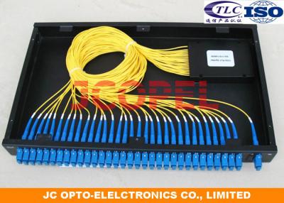 China 19 '' Chassis 2 in 1 out PLC Fiber Splitter G657A1 Fiber Coupler For Data Centre for sale