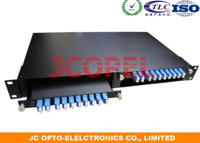 China Los chasis densos 4 de la multiplexación de división de longitud de onda G657A1 DWDM Mux Demux enchufan 1 unidad soporte de estante de 19 pulgadas en venta