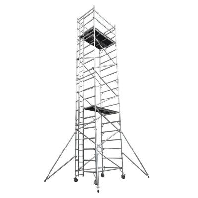 China Portable Aluminum Construction Mini Indoor Moving Decorative Aluminum Platform Folding Scaffolding Ladders Scaffolding on Sale for sale