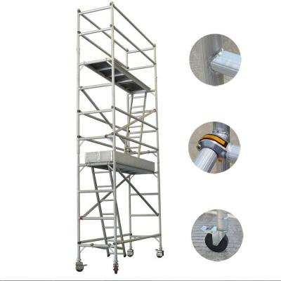 China Construction 12M New Style Telescopic Movable Beam Solid Aluminum Industrial Extrusion Access Scaffolding Tube Frames Tower for sale