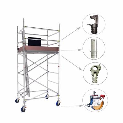 China Construction delivery of native factory leader scaffold aluminum tower with wheels for sales for sale