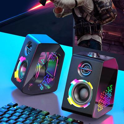 China SOAIY SH20 Desktop Speaker Customizable Logo Gaming Speakers caixa de som Para Combo Active PC Desktop RGB Wired Gaming Speaker for sale