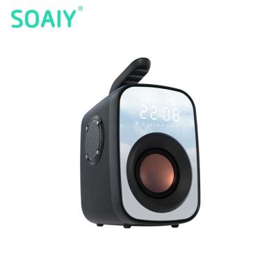 China SOAIY LED Display Wireless Blue Tooth 5.0 Outdoor Bass Subwoofer Speaker Portable Radio for sale