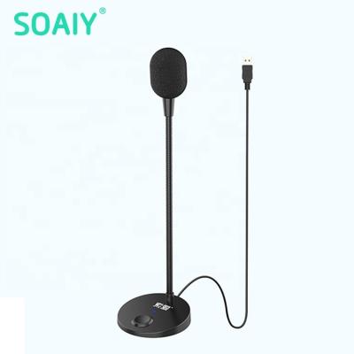 China SOAIY Microphones Table Economical Desktop Conference MIC Wired Computer PC USB Microphone for sale