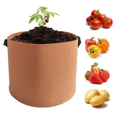 China Wholesale 1-100 Gallon Plant Indoor Outdoor Indoor Biodegradable Felt Grow Bags For Plant for sale