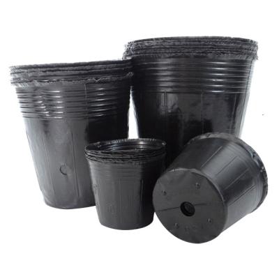 China Wholesale durable permeable black thickened plastic plant nursery palnt pots with drain hole for sale