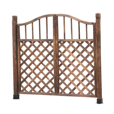 China Chinese Style Easily Assembled Easily Assembled Garden Gate Carbonized Wooden Fence for sale