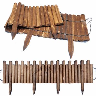 China Wholesale Easily Assembled Easily Assembled Plant Charring Antiseptic Half Round Solid Wood Fence Garden Post for sale