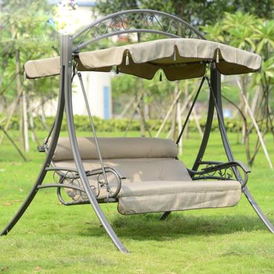 China Modern Wholesale Luxury Leisure Patio Yard Three Seats Swing Chair for sale