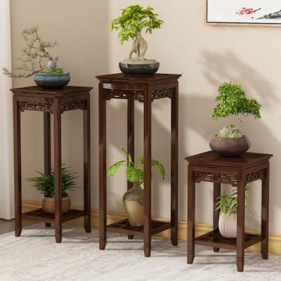 China Chinese Style Chinese Style Living Room Balcony Wooden Flower Stand for sale