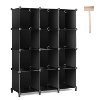 China Height Strength Home Bedroom CLASSIC Black Combined Wardrobe Diy Storage Cubers for sale