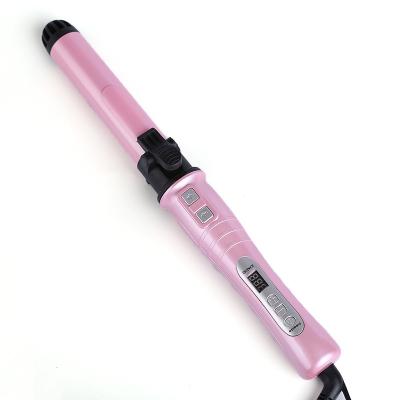 China Popular Big Wave Ceramic Ionic Curler Wand Automatic Rotating Curling Iron 32mm Barrel Automatic Rotating Hair Curling Iron With LCD Display Hair Hesitate Hair Curler for sale