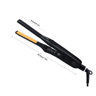 China Hotel 2 in 1 Men's Beard Straightening Iron Mini Portable Small Hair Straightener for sale