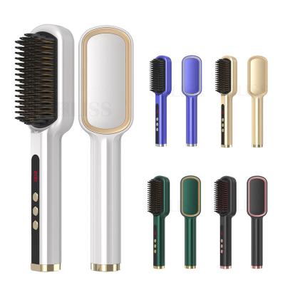 China Hair Straightener 3 In 1One Step Hair Volumizer Hair Styler Women Hair Straightener Brush for sale