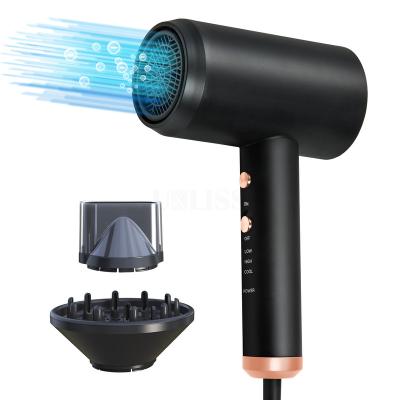 China Hair Blow Dryer 1800W Ionic Professional Hot Cold Wind Private Label No Noise Hair Dryer for sale