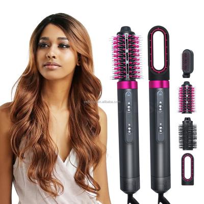 China New Ionic Household Rotating Hair Curler Ionic Hot Airbrush Professional 4 In 1 Negative Ions Hair Dryer Brush for sale