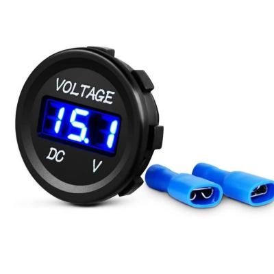 China For Car or Motorcycle DC 12V-24V LED Digital Display Marine Voltmeter Gauge for Campers for sale