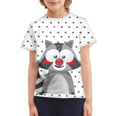 China Custom Cute Graphic Cartoon Plus Size Summer Short Sleeve Crew White Classic T-shirt Plus Blouse Printed Girls' T-shirts for sale