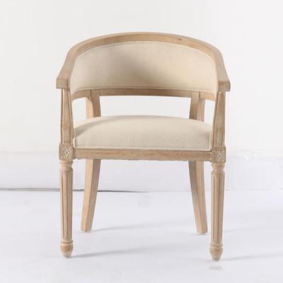 China Other Vintage Traditional High Quality Style Solid Wood Dining Chair With Armrest for sale