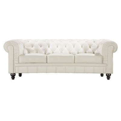 China Other Chesterfield Hotel Sofa Couches Genuine Leather Tufted Ten Leather Sofa for sale