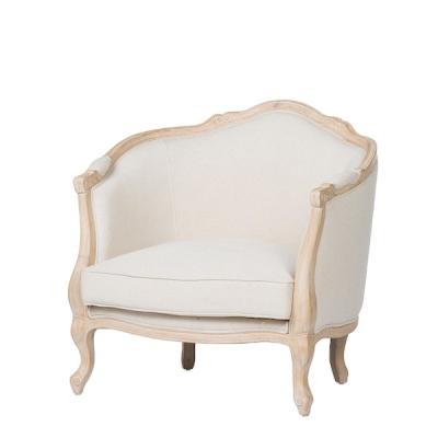 China The Other Sofa Home Furniture Luxury Sofa Vintage French Style Regal Sofa Armchair Oak Wood Linen for sale