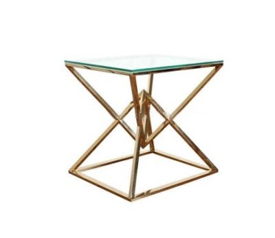 China Other Modern Glass Side Console Table Table Tops Stainless Steel Coffee Tables for sale