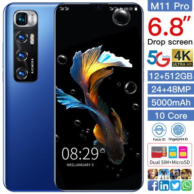 China Dual SIM Card Hot Selling Unlocked Smartphone M11 Pro With Original Dual SIM Card Face ID Unlock Android 9.0 5GB+512GB Celulares for sale