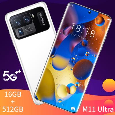 China Dual SIM Card Hot Sale M11 Ultra Smartphone 16GB+512GB Full Screen Mobile Phone Finger / Face Unlock Mobile Phone for sale