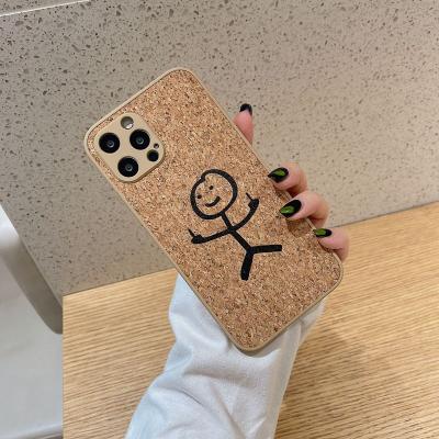 China Shockproof Precise Hole Position TPU Shockproof Protective Case Solid Wood Cell Phone Cases For iPhone 11 12 13 Pro Max for sale