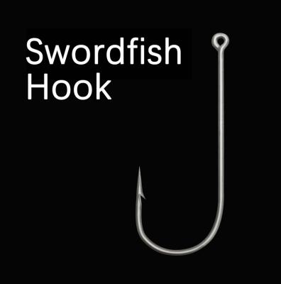 China Fishing Hooks Customized Swordfish Factory Directly Size Sea Sea Fishing High Carbon Steel Surfing Hooks for sale