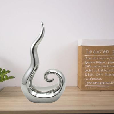 China Modern Home Decorations Christmas Ceramic Silver Plated Table Decoration for sale