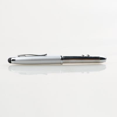 China 3 In 1 Use Branded 4 In 1 Luxury LED Laser Dot Pen Flashlight Stylus Pen With Highlighter for sale