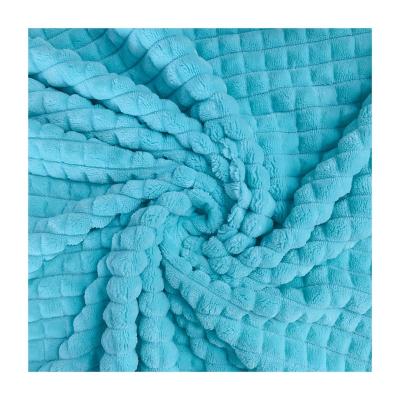 China Hot Sale New Pile Jacquard Fleece Fabric New Pile Wholesale Minky Square Long Type Blanket for sale