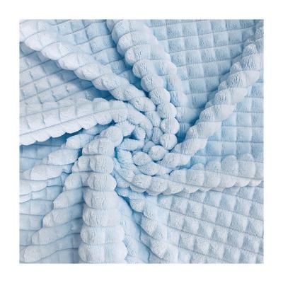 China Various long pile promotional goods using polyamide 260gsm minky plaid plush fabric wholesale sample for sale