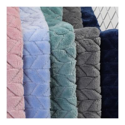 China Wholesale Memory Sheet Jacquard Flannel Fleece Blanket Super Soft Single Side Pajama Fabric for sale