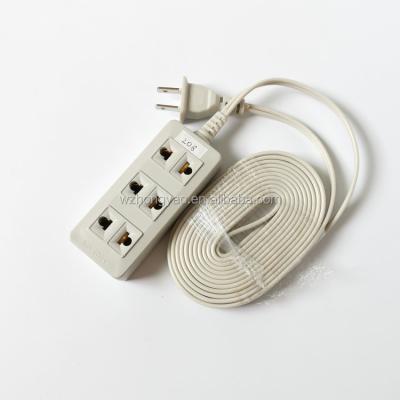 China Southeast Asia residential/general purpose 3 strip electrical outlet with wire, extension table outlet for sale