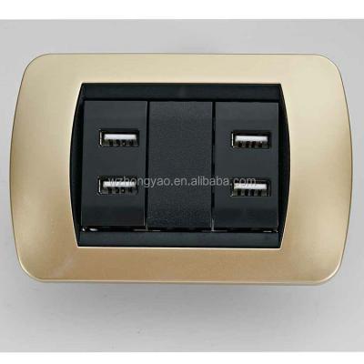 China Factory Residential / General Purpose USB Switch Outlet Electrical Charging Socket 4 Ports for sale