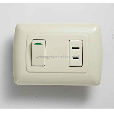 China Hot Sale Mexico 2 Pin Wall Socket Outlet With Switch B1109 for sale