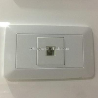 China Residential/all-purpose PC plate, base standard ABS grounding, US-style phone plug for sale