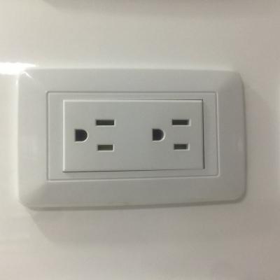 China ABS&PC Standard Socket Residential / General Purpose White Double Socket for sale