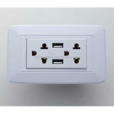 China High quality residential / multipurpose type universal usb charger modern US wall socket / duplex double receptacle for sale