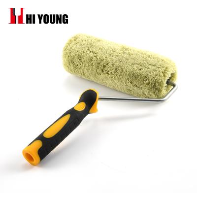 China Factory Direct Selling Roller Brush Euro Style Professional Green Acrylic Galvanized Frame Paint Roller Brush for sale