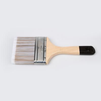 China White And Black PET Filament Painting With Wooden Handle Wall Paintbrush for sale