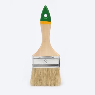 China China Direct Selling Natural Paint Bristle Mixed with PET Flat Filament Brush with Wooden Handle Brush for sale