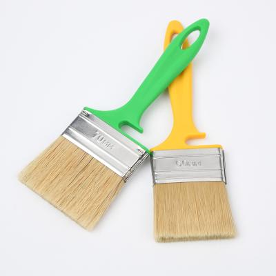 China Painting Natural Bristle With Flat PET Filament Paintbrush With Plastic Handle Paintbrush for sale