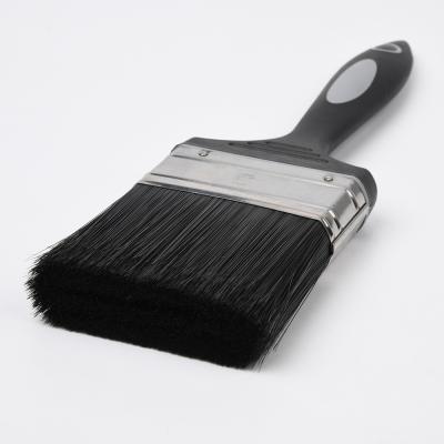 China Paint factory direct sale natural bristle with flat pet filament brush with rubber and plastic handle brush for sale