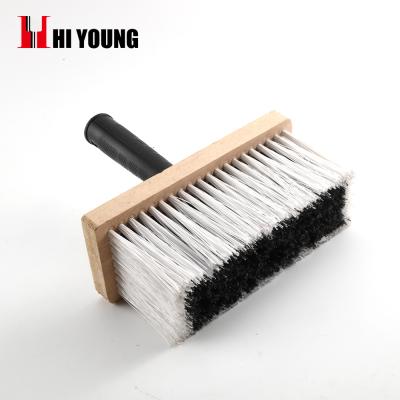 China Direct Selling White Filament Ceiling Brush China PP Cleaning Wood Base With Plastic Handle Ceiling Brush for sale