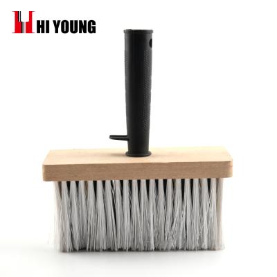 China Direct Selling White Filament Ceiling Brush China PP Cleaning Wood Base With Plastic Handle Ceiling Brush for sale